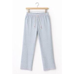 PJ Salvage Lounge Pants Womens Large Blue Ivory Stripe Drawstring NWT